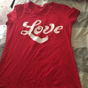 Red shirt with Love